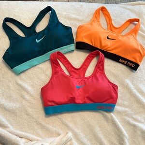 3 Like New Nike Pro Sports Bras - All 3 Size Small